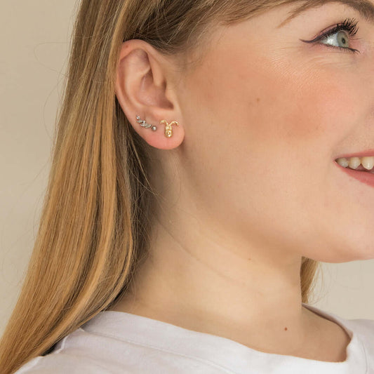 Gromit Stud Earrings (18ct Gold Vermeil)