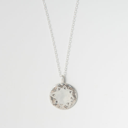 Frida Kahlo Disc Necklace (Sterling Silver)