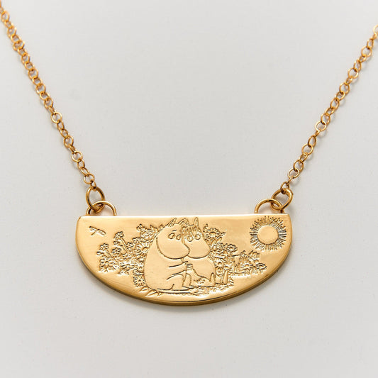 Moomin Friends Among Flowers Necklace (18ct Gold Vermeil)