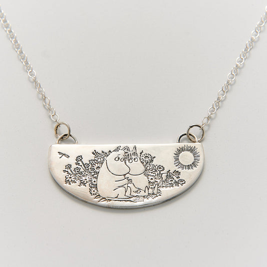 Moomin Friends Among Flowers Necklace (Sterling Silver)