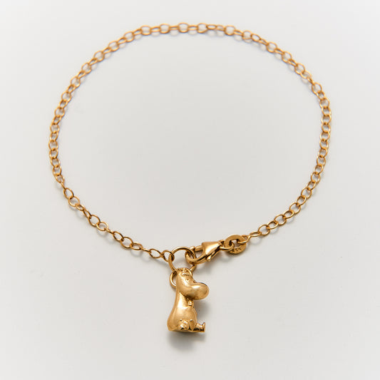 Moomin Snorkmaiden Bracelet in 18ct Gold Vermeil, featuring the beloved character’s iconic details. Handcrafted and officially licensed