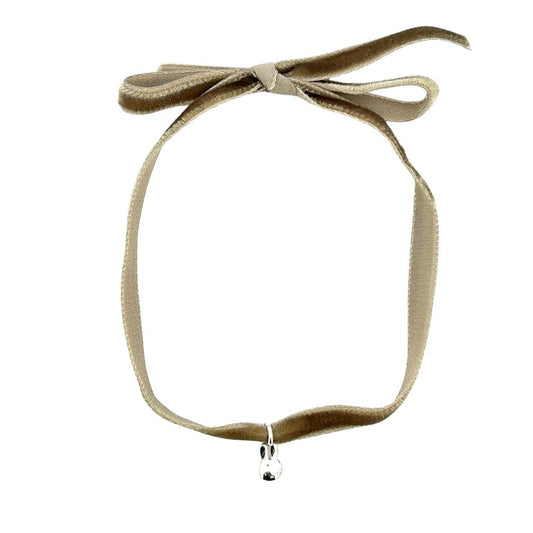 Licensed To Charm Miffy large head sterling silver pendant on velvet ribbon — adjustable 80cm handmade Miffy jewellery gift.