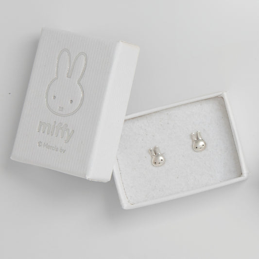 Licensed To Charm Large Miffy Head Earrings in Gift Box – Elegant presentation of Miffy earrings, the perfect gift for Miffy enthusiasts.