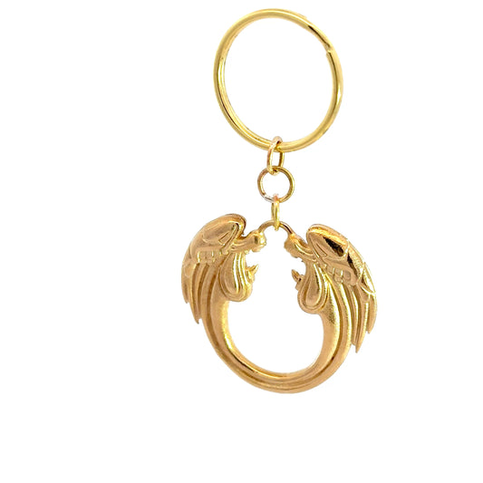 Jesus Christ Superstar ring key ring in brass, official Andrew Lloyd Webber musical theatre accessory handmade in the UK.