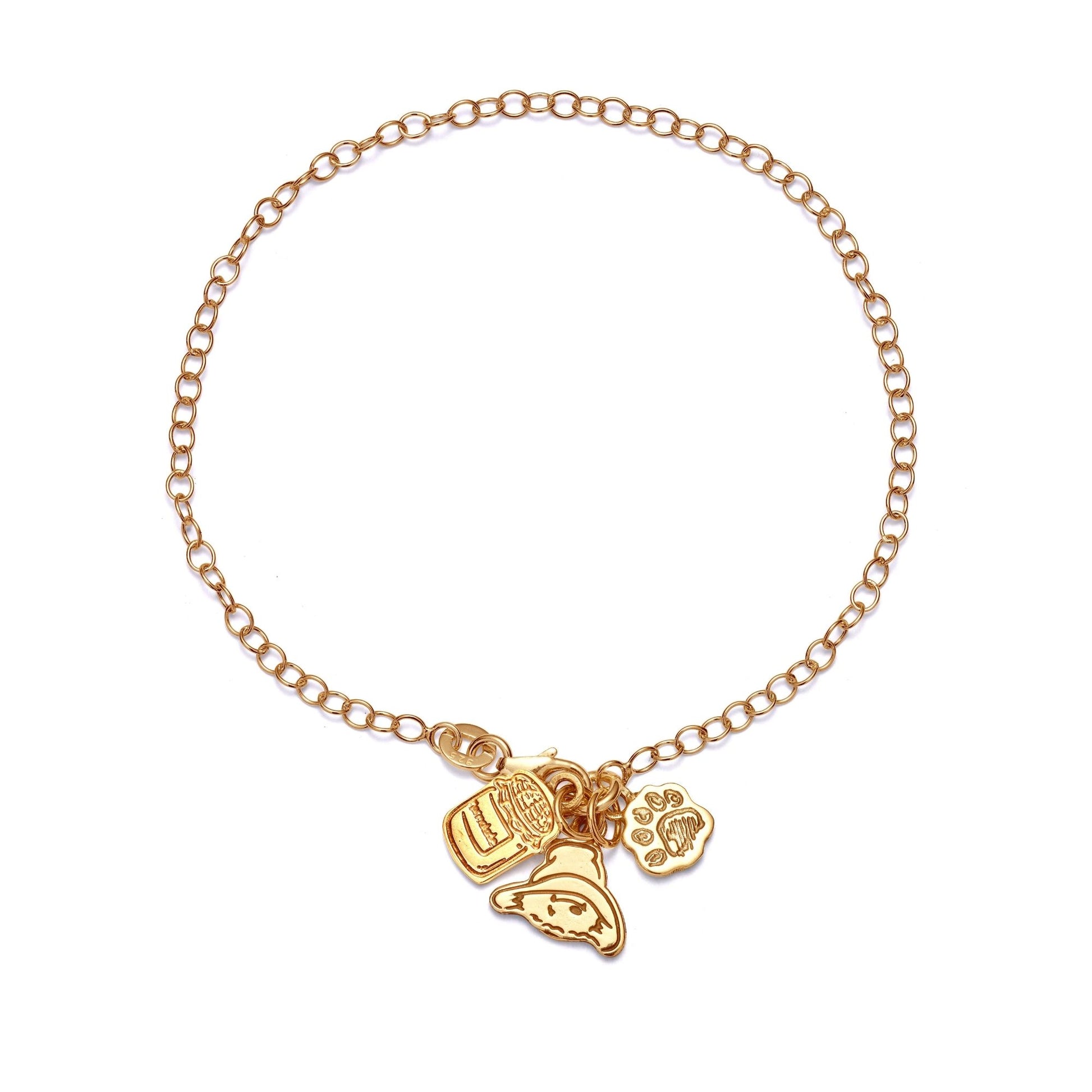 Paddington™ Charm Bracelet in 18ct Gold Vermeil – handmade jewellery gift