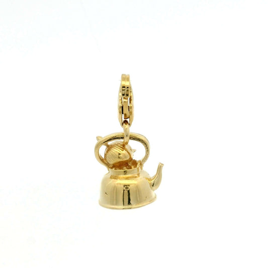 Gold vermeil Little My charm in a teapot, clip-on, handmade for Moomin’s 80th anniversary