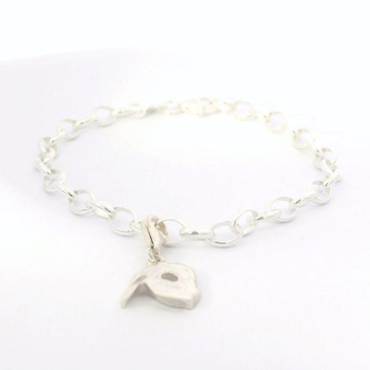 Sterling silver Phantom of the Opera mask bracelet, handmade in the UK, perfect for theatre fans.