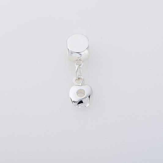 Sterling silver Very Hungry Caterpillar Apple Dangle Charm, a storybook-inspired keepsake, perfect for bracelets & necklaces.