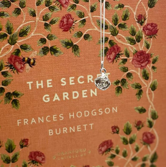The Secret Garden Storybook & Silver Rose Pendant Gift Set