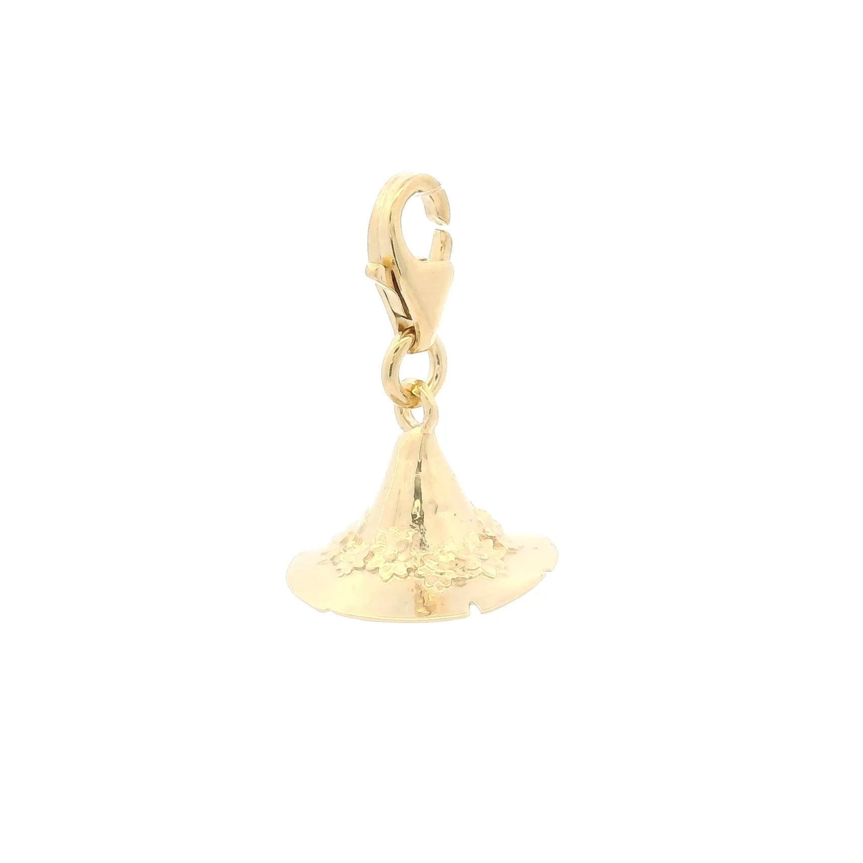 18ct Gold Moomin Snufkin Hat Charm with flower detail