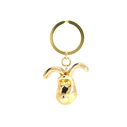 Wallace and Gromit Gromit 3D Head Brass Keyring