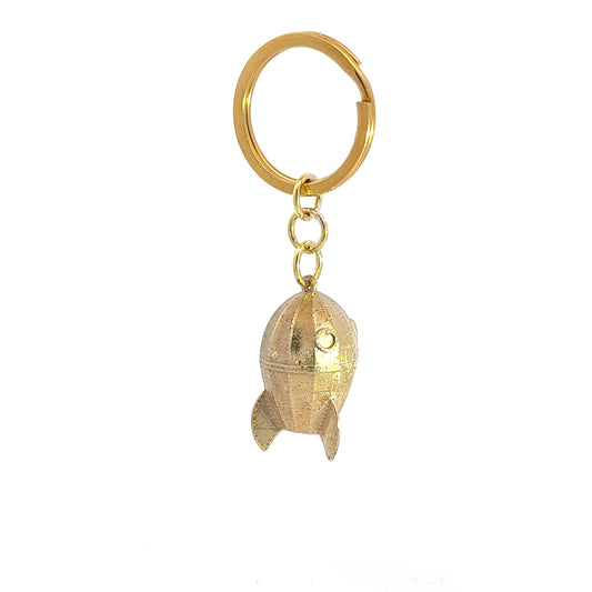 Wallace & Gromit Rocket Brass Keyring