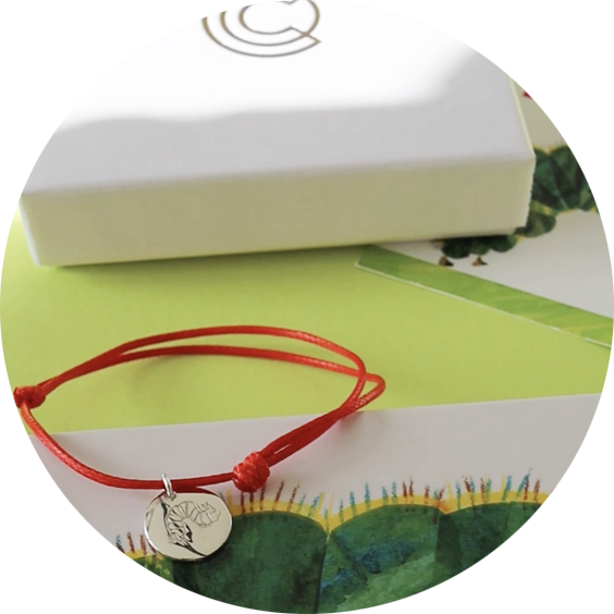 Sterling silver friendship bracelet featuring The Very Hungry Caterpillar charm – a playful and meaningful gift inspired by the classic children’s story.