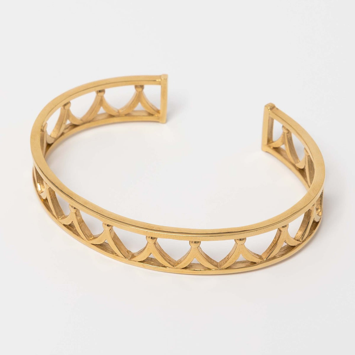crown cuff bangle gold