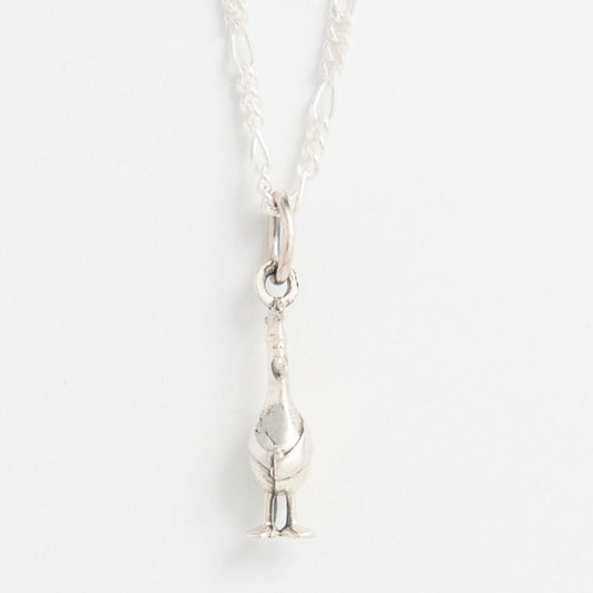 Sterling Silver Feathers McGraw Necklace, featuring the iconic villain in his red rubber glove disguise. A whimsical gift for Wallace & Gromit fans.