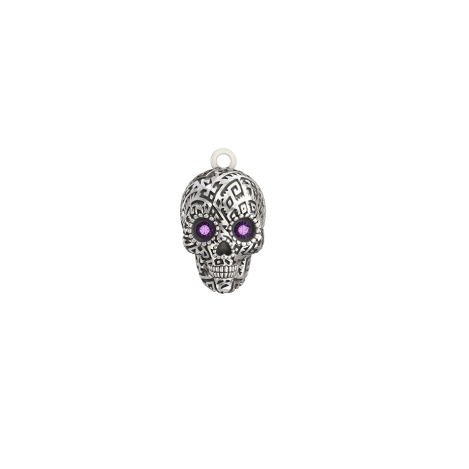 Frida Kahlo Aztec Skull Charm Sterling Silver by Licensed To Charm