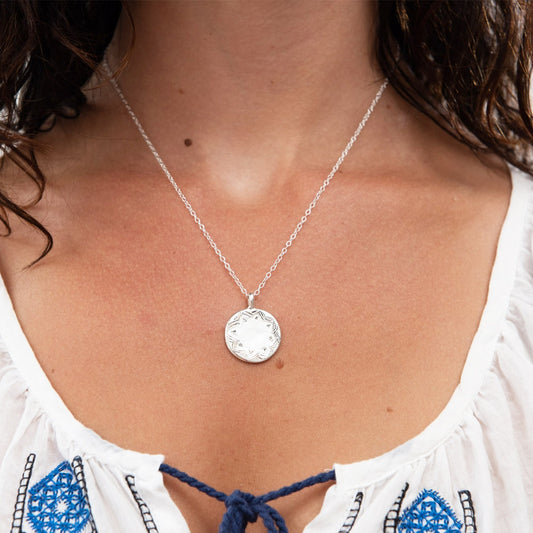 Frida Kahlo Disc Pendant Necklace Sterling Silver By Licensed To Charm