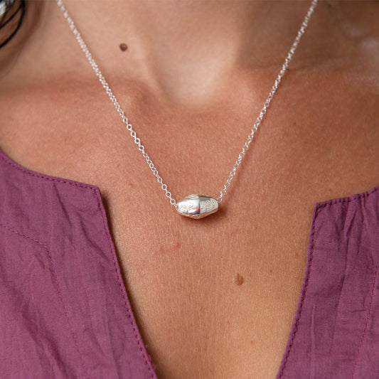 Frida Kahlo Toggle Butterfly Bead Necklace Sterling Silver by Licensed To Charm