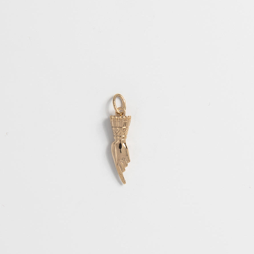 Frida Kahlo Pointing Hand Charm 18ct Gold Vermeil By Licensed To Charm