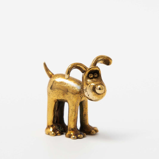 Gromit Miniature Bronze Figurine, an officially licensed Wallace & Gromit collectable handmade in bronze.
