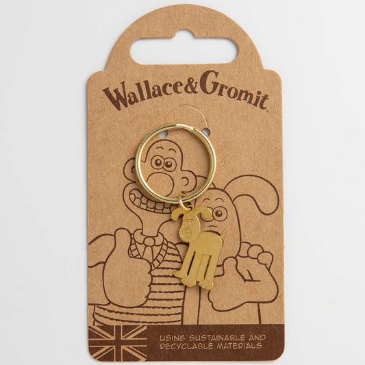 Handcrafted Standing Gromit Keyring, featuring Gromit in intricate detail. A whimsical gift for Wallace & Gromit enthusiasts and collectors.