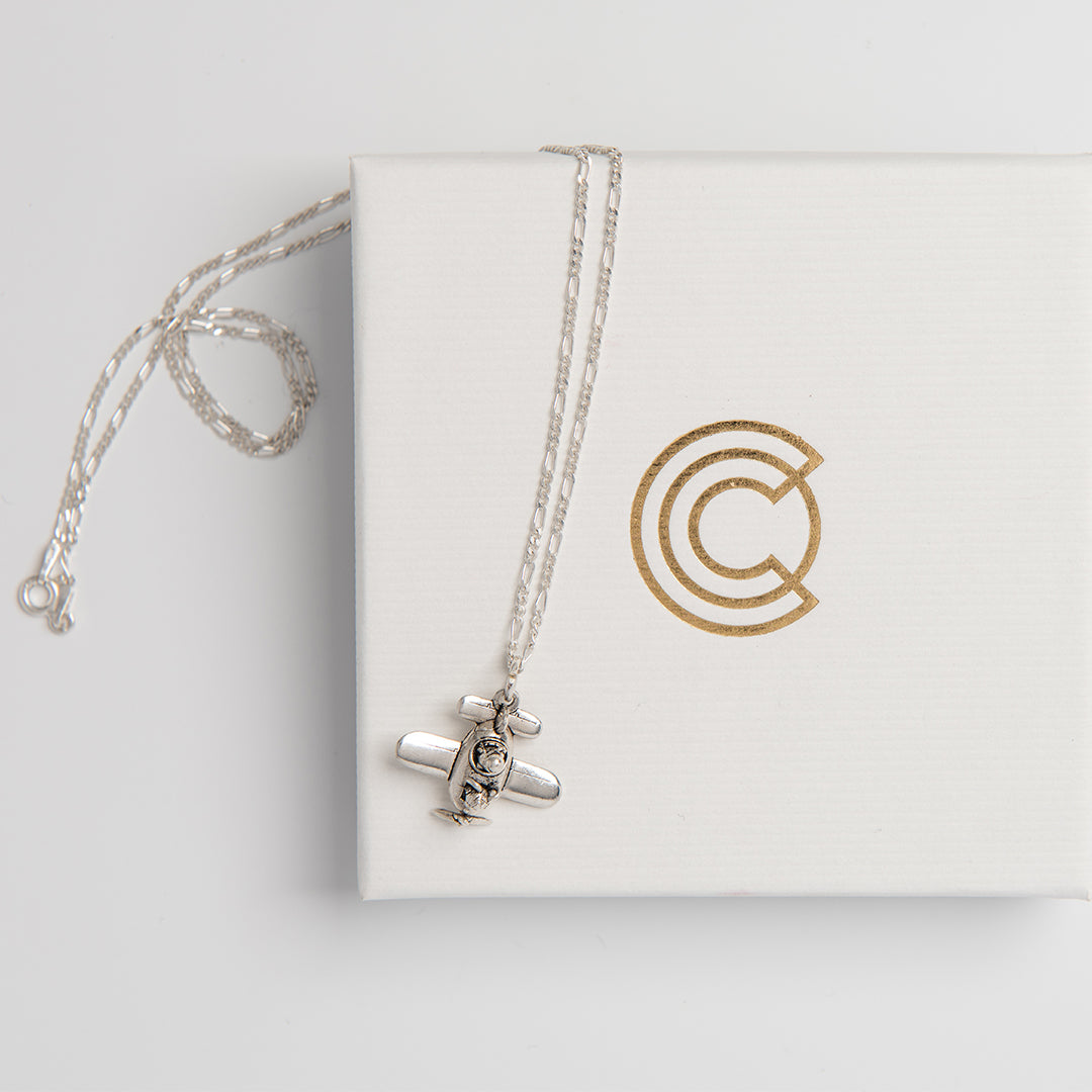 Gromit in a Plane Necklace Sterling Silver By Licensed To Charm