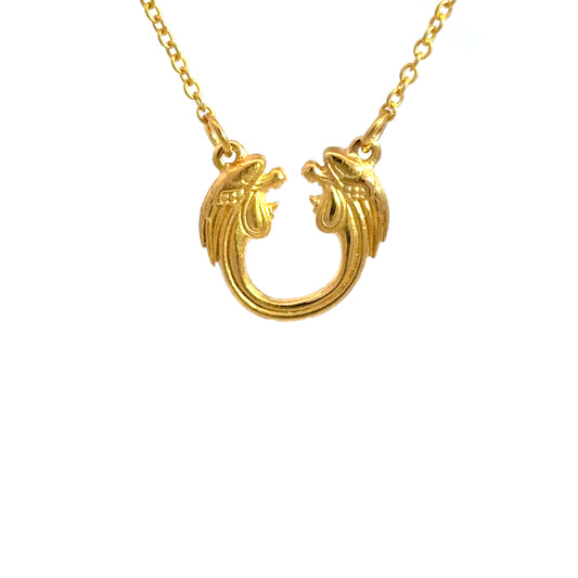 Jesus Christ Superstar charm necklace in gold plated brass, official Andrew Lloyd Webber musical jewellery.