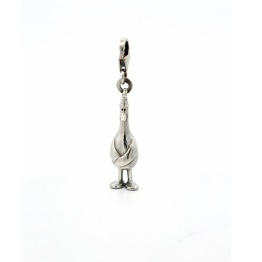 Feathers McGraw sterling silver clip-on charm by Licensed To Charm, officially licensed Wallace & Gromit jewellery by Aardman