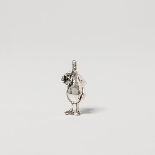 Licensed To Charm Feathers McGraw sterling silver charm, handmade in the UK, officially licensed Wallace & Gromit jewellery gift