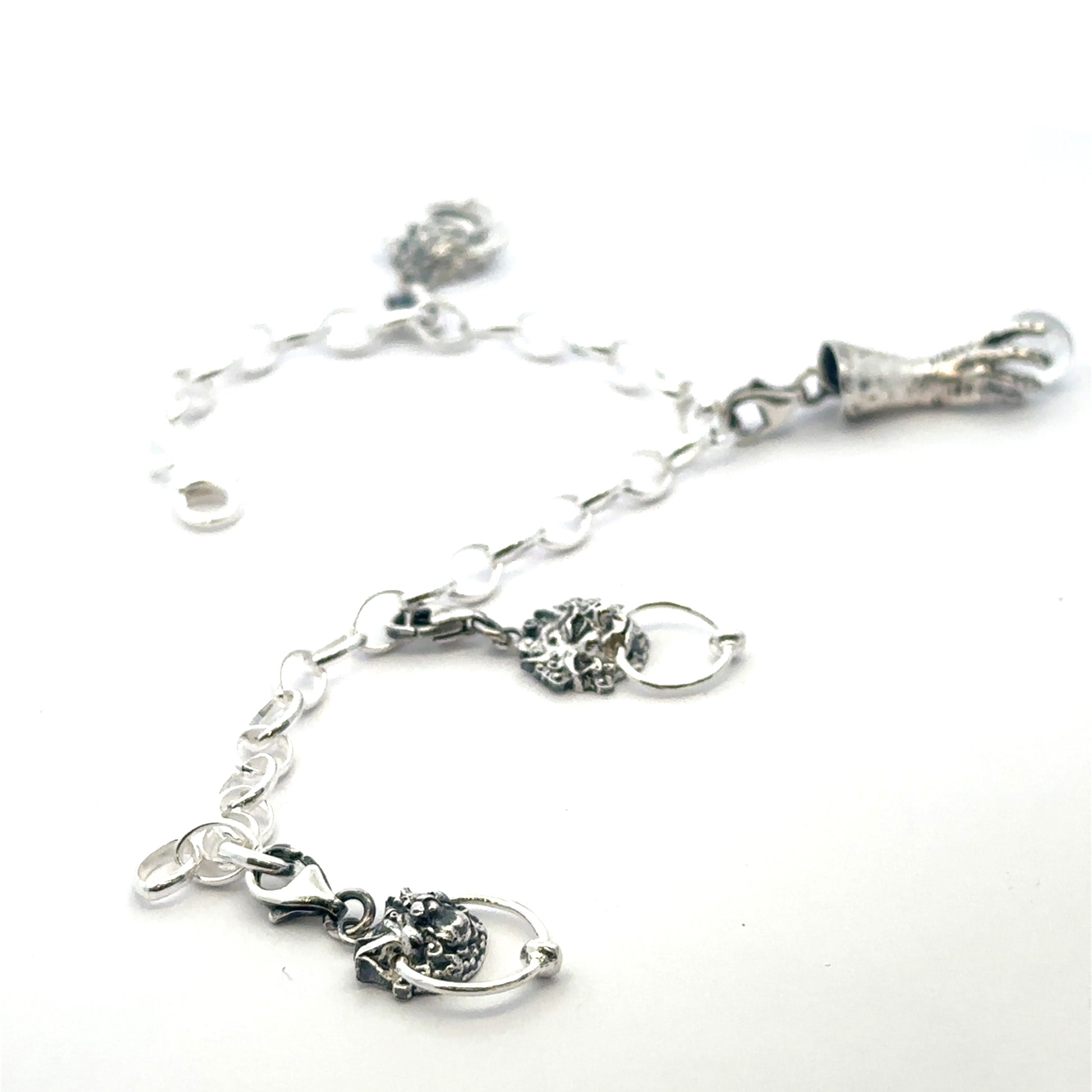 Licensed To Charm sterling silver Left Door Knocker clip-on charm for bracelets and necklaces.