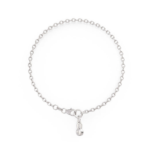 Licensed To Charm Handcrafted Miffy Single Charm Bracelet in recycled sterling silver, showcasing a charming Miffy head design. Perfect for gifting or adding to your collection.