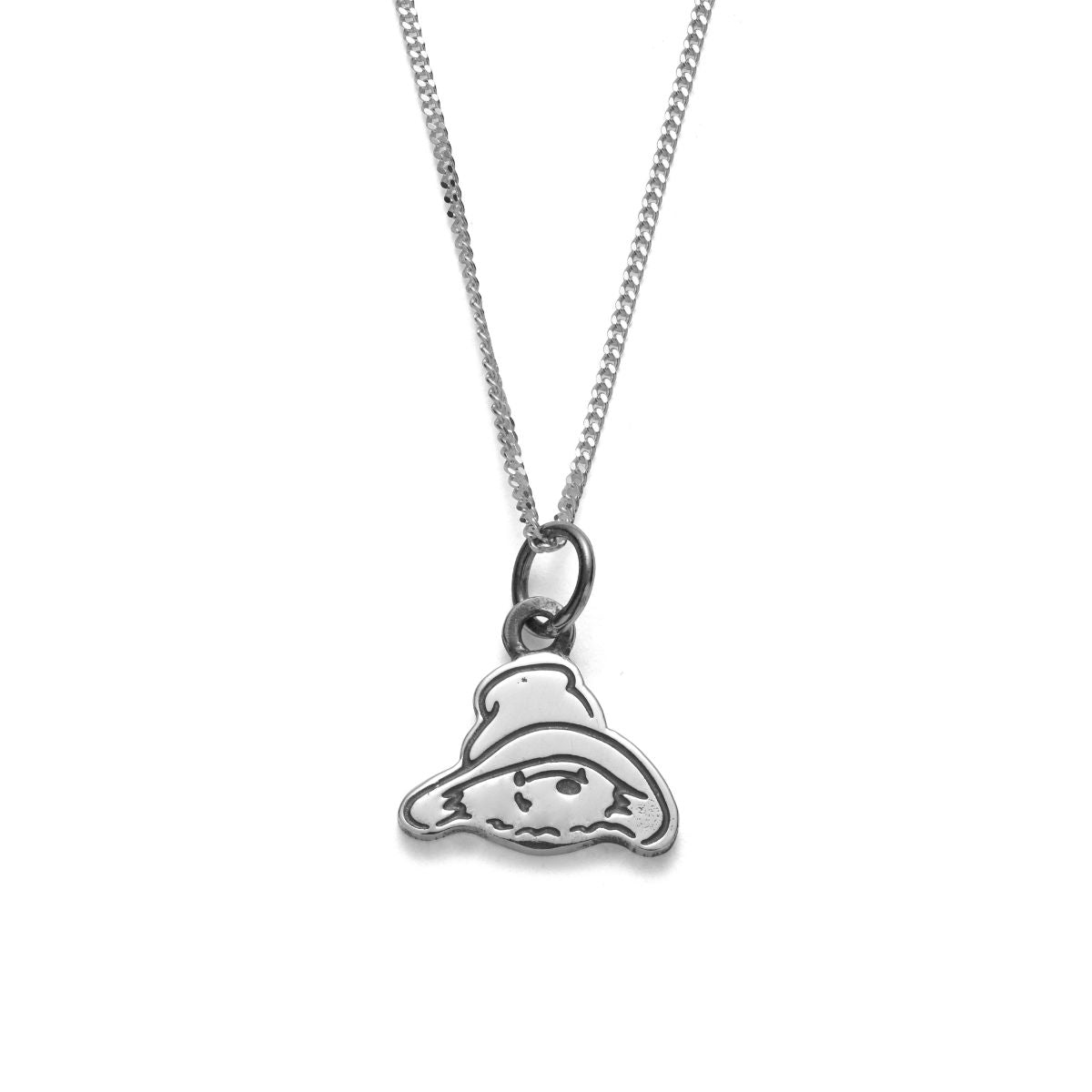 Licensed To Charm Paddington™ Mini Head Necklace in sterling silver on white background