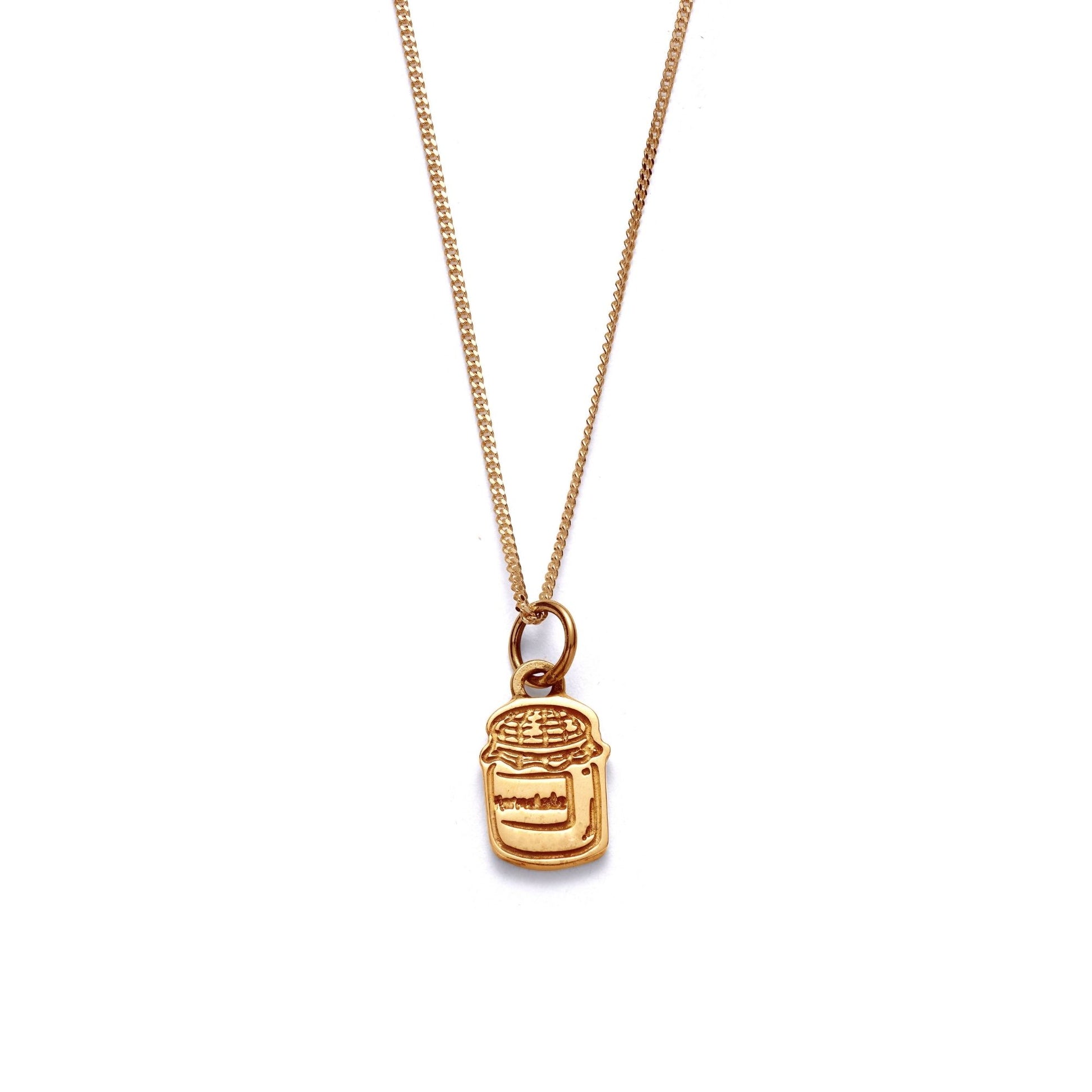 Licensed To Charm Paddington Mini Marmalade Jar Necklace in 18ct Gold Vermeil