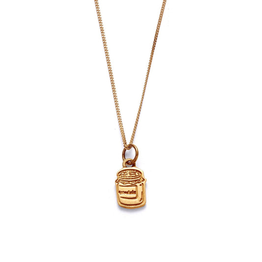 Licensed To Charm Paddington Mini Marmalade Jar Necklace in 18ct Gold Vermeil