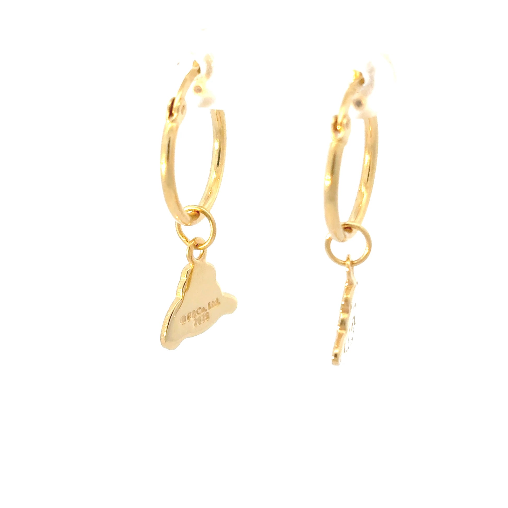 Licensed To Charm Paddington™ Gold Vermeil Hoop Earrings with copyright