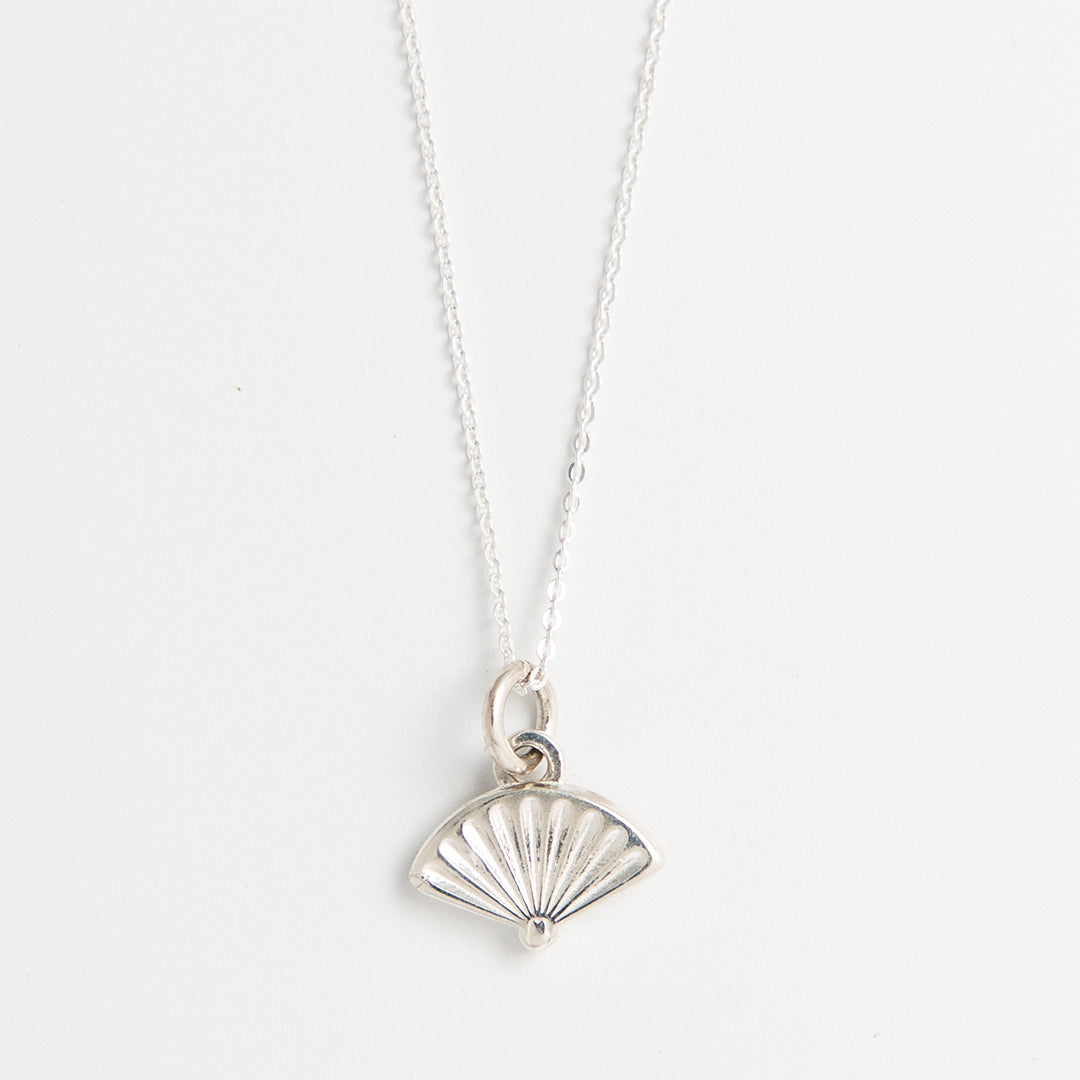 Sterling Silver Miffy Year of the Rabbit Fan Charm Necklace with delicate engraving.