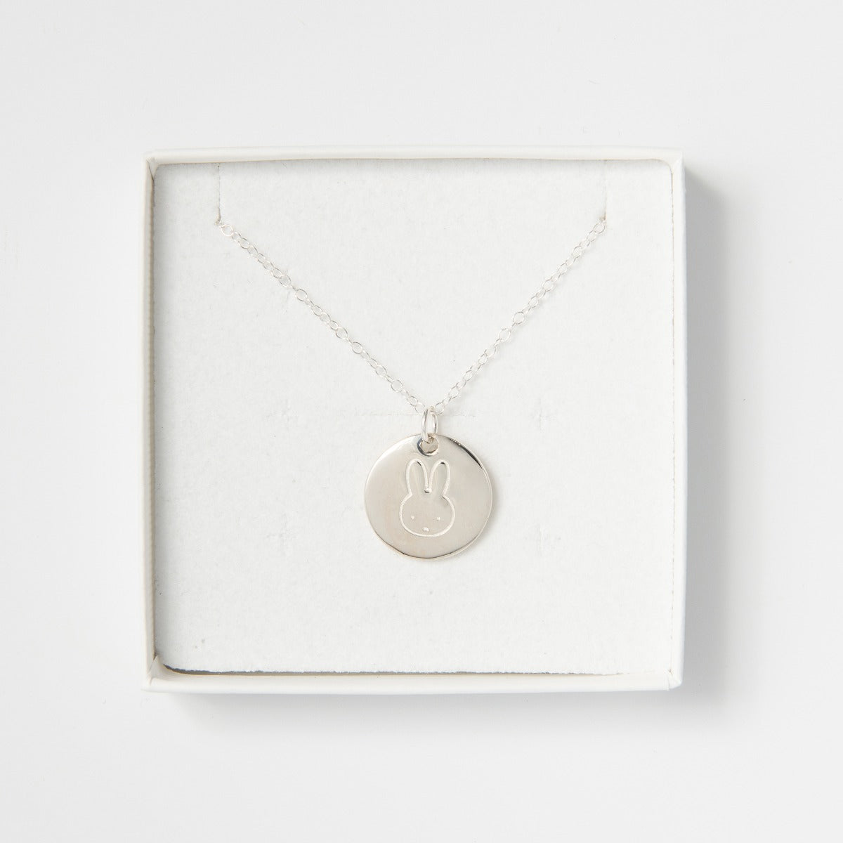 Miffy Disc Necklace Sterling Silver