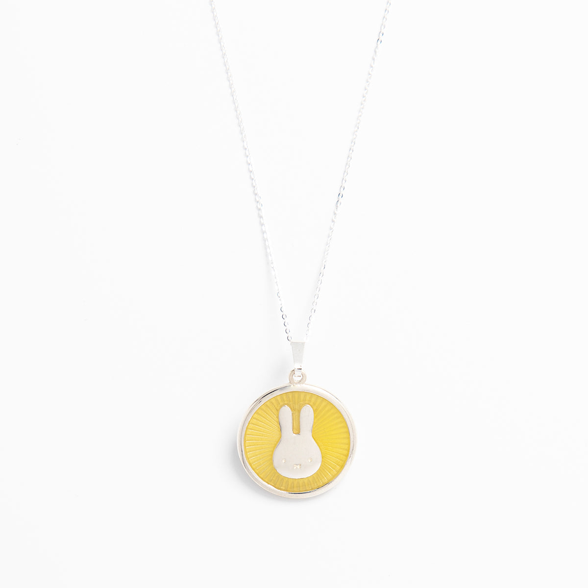 Miffy Yellow Disc Necklace with Miffys face