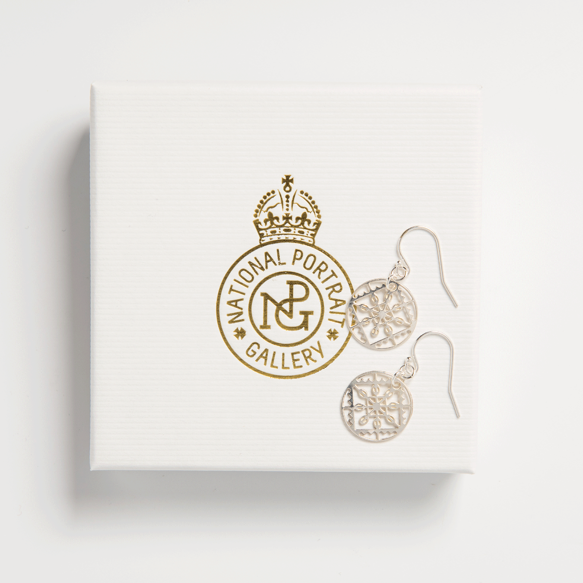 National Portrait Gallery Lace Drop Earrings Silver By Licensed To Charm