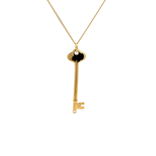 Licensed To Charm Phantom of the Opera Angel of Music key necklace back in gold plate, officially licensed and handmade in the UK