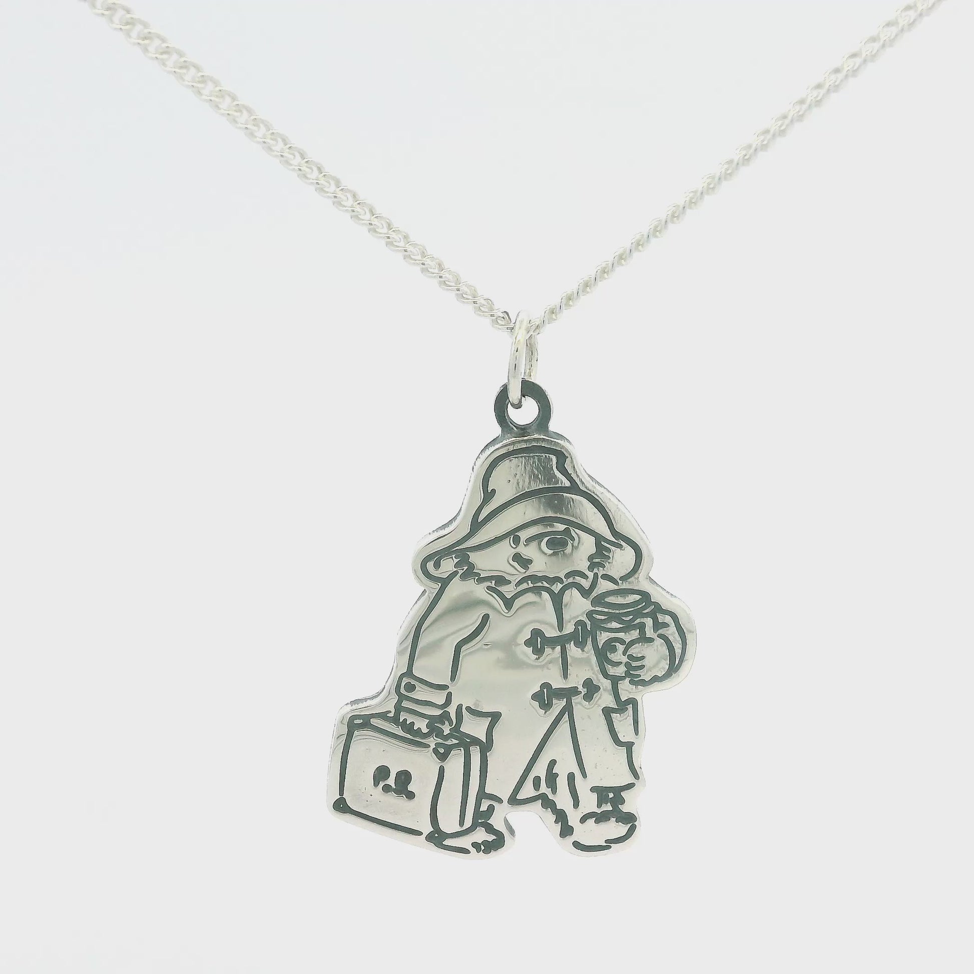 Paddington™ with Suitcase & Marmalade Necklace (Sterling Silver)