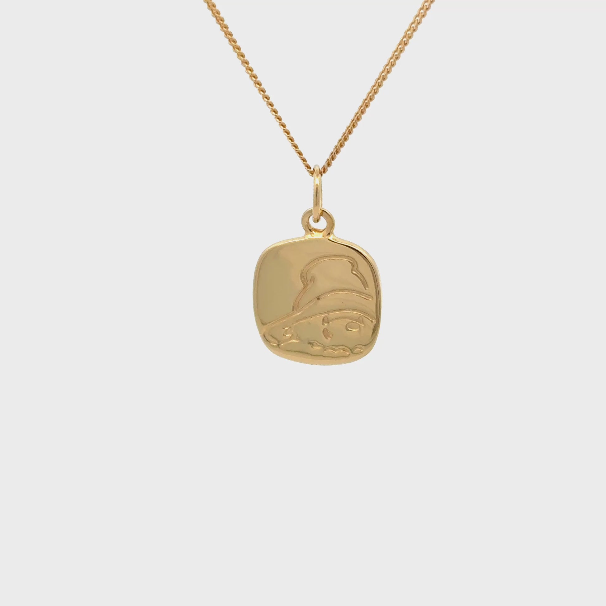 Paddington™ Square Pendant Necklace (18ct Gold Vermeil)