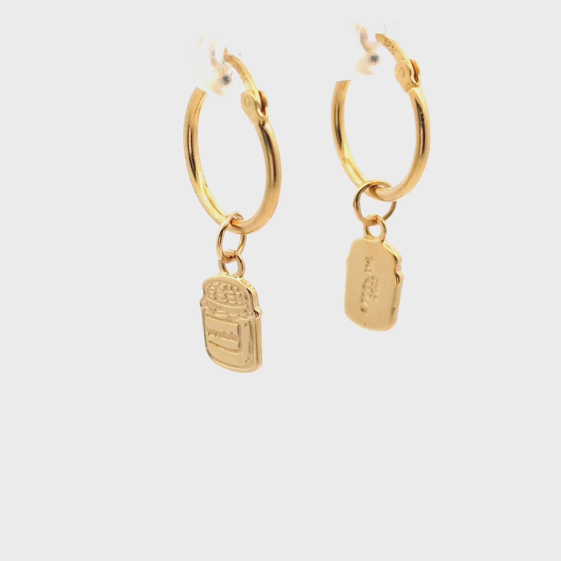 Paddington™ Marmalade Jar Hoop Earrings (18ct Gold Vermeil)