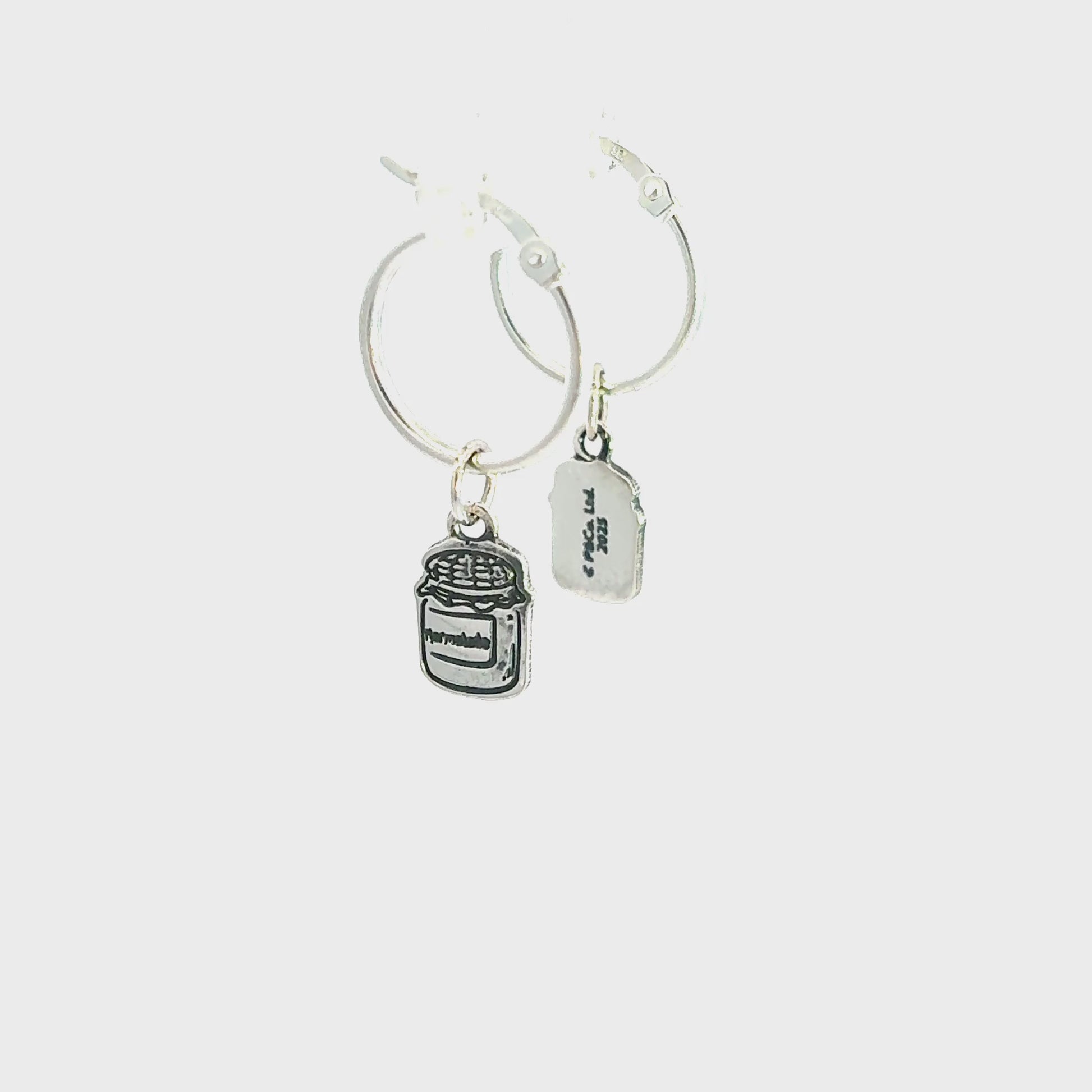 Paddington™ Marmalade Jar Hoop Earrings (Sterling Silver)