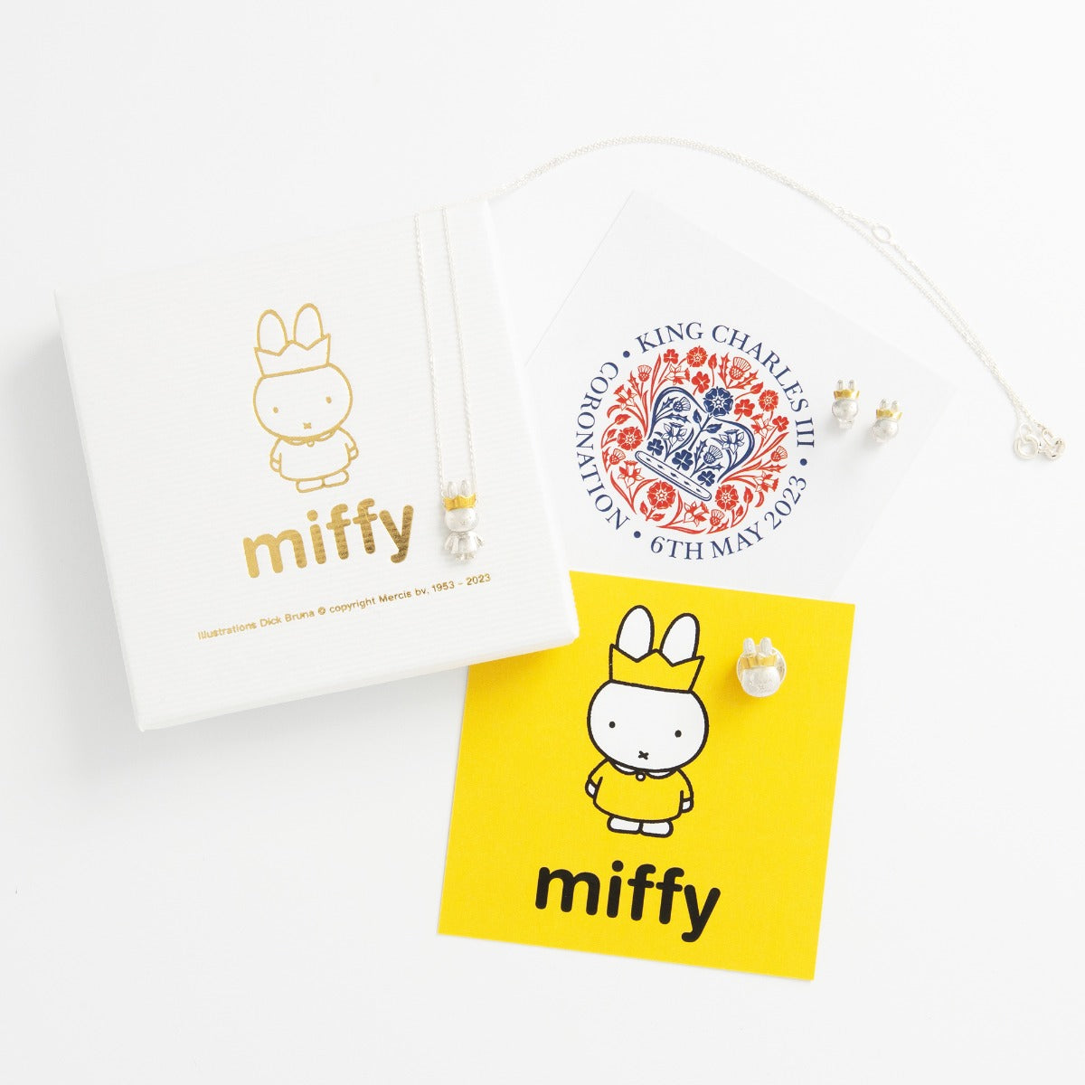 Queen Miffy Necklace presented in a Licensed To Charm branded gift box – perfect for Miffy gifting and collectors.