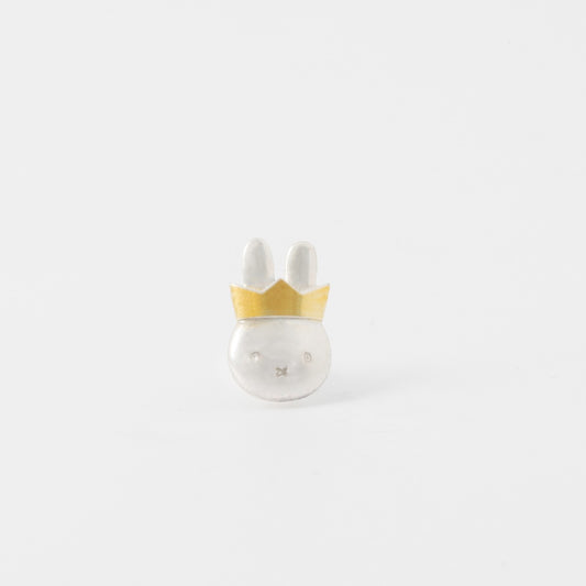 Queen Miffy Pin Brooch Sterling Silver and 18ct Gold Vermeil