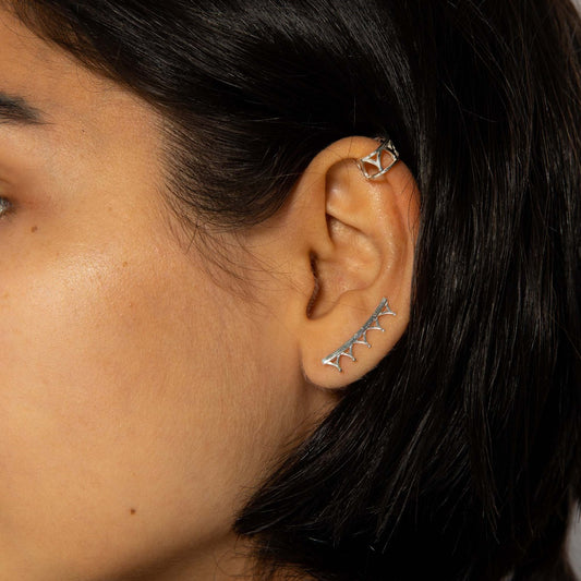 Jubilee Crown Ear Cuffs (Sterling Silver)