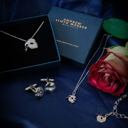 Cover image showcasing the Andrew Lloyd Webber Musicals Jewellery Collection – handcrafted sterling silver and bronze pieces inspired by iconic stage productions