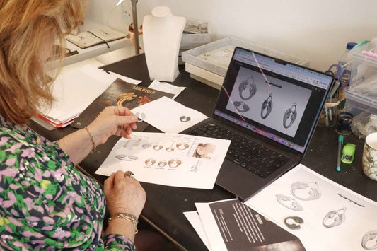 Maggie from Licensed to Charm designing handmade character jewellery using 3D modelling