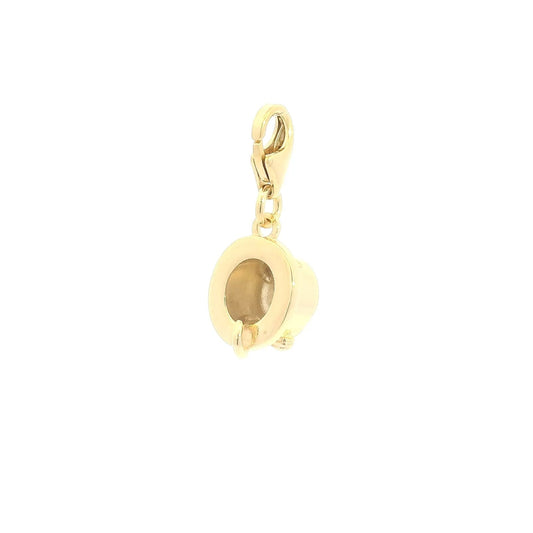 Gold Moominpappa’s Top Hat Charm with tail and eye detail peeking out